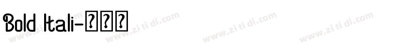 Bold ltali字体转换 Bold ltali字体转换